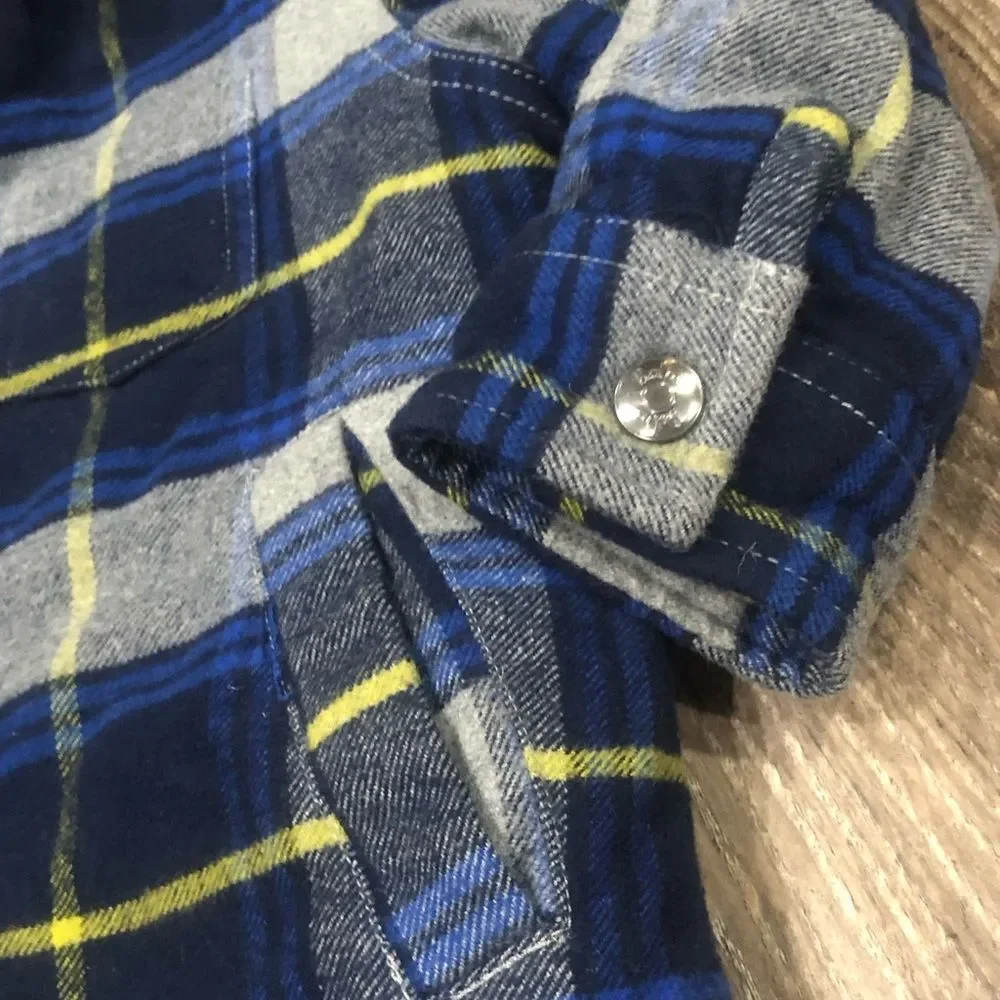 Boys Boden Jacket Size 2-3 years old Navy and Gray Plaid Kids Jacket